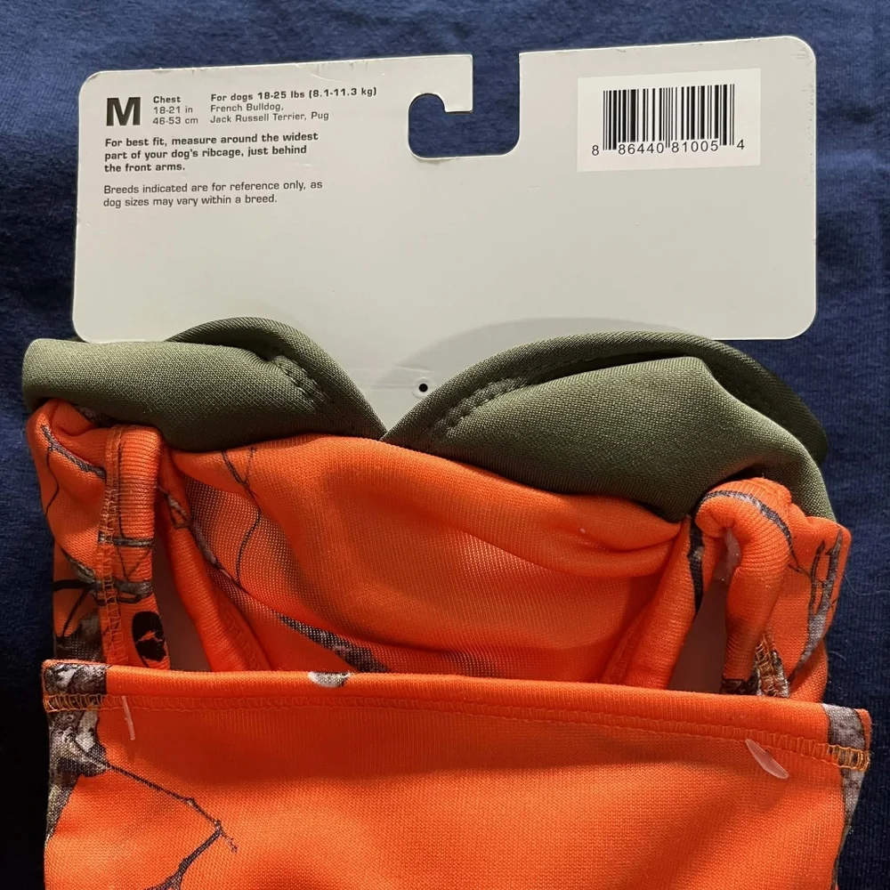 Mossy Oak Orange Camo Medium Dog Hoodie